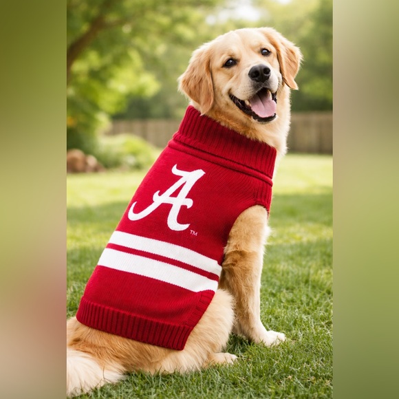Other - Alabama Crimson Tide NCAA Dog Sweater Large Pets First Knit Pet Apparel